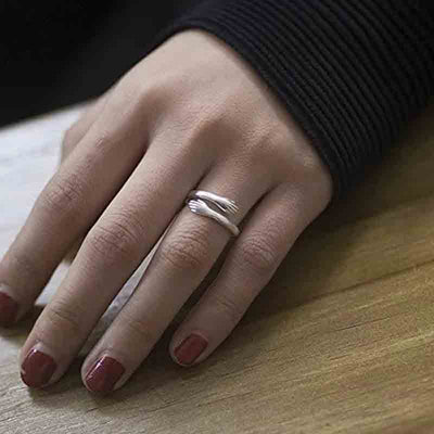 [A Great Personalized Gift, 50% OFF] Couple Hug Ring