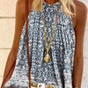 Mysterious Print Halter Neckline Cami