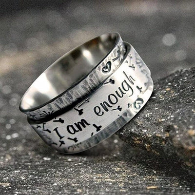 Silver Dandelion Spinner Ring✨ - ''I'm enough exactly as I am''🥰