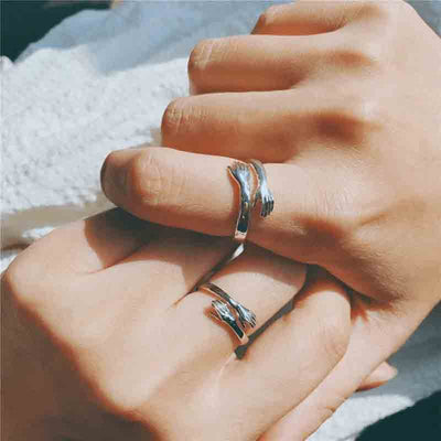 [A Great Personalized Gift, 50% OFF] Couple Hug Ring