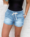 Washed Denim Shorts (2 COLORS)