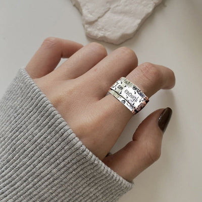 Silver Dandelion Spinner Ring✨ - ''I'm enough exactly as I am''🥰