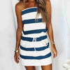 Tube Striped Drawstring Dress