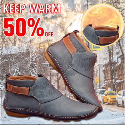 [Last Day Promotion, 50% OFF] Women Casual Comfy Daily Adjustable Soft Leather Booties