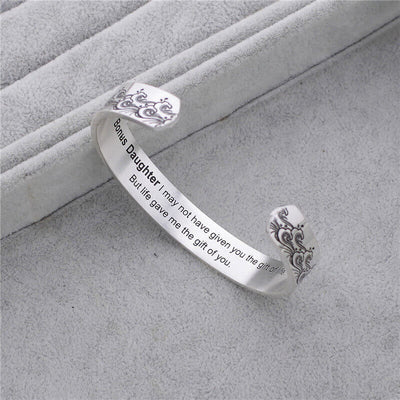 To My Bonus Daughter “Life Gave Me the Gift of You” Bracelet