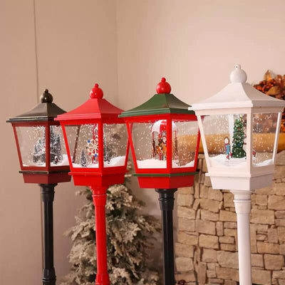 【 50% Off+Free Shipping】Electric snowing music street lamp Christmas decorations🎉