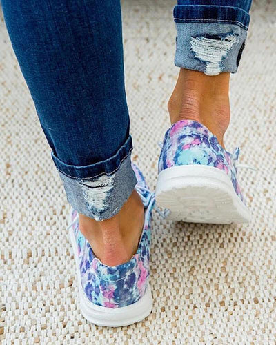 Tie Dye Slip On Sneakers