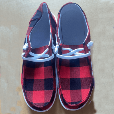 Women's Canvas Lace-Up Loafers