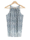 Mysterious Print Halter Neckline Cami